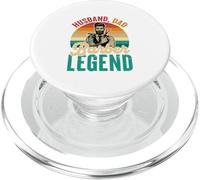 Vintage Retro Husband Dad Barber Legend Proud Father's Day PopSockets PopGrip for MagSafe