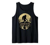 Vintage Retro I Believe in You Moonlight Bigfoot Strolling Tank Top