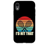 vintage retro i'd hit that tennis racket sport ball design Case for iPhone XR