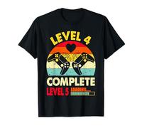 Vintage Retro Level 4th Complete 4 Years Wedding Anniversary T-Shirt