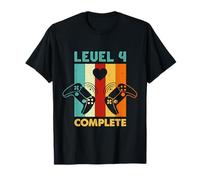 Vintage Retro Level 4th Complete 4 Years Wedding Anniversary T-Shirt