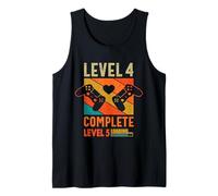 Vintage Retro Level 4th Complete 4 Years Wedding Anniversary Tank Top