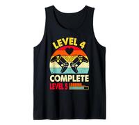 Vintage Retro Level 4th Complete 4 Years Wedding Anniversary Tank Top