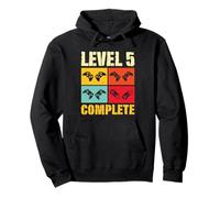 Vintage Retro Level 5 Complete Funny 5th Wedding Anniversary Pullover Hoodie