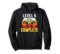 Vintage Retro Level 5 Complete Funny 5th Wedding Anniversary Pullover Hoodie
