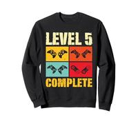 Vintage Retro Level 5 Complete Funny 5th Wedding Anniversary Sweatshirt