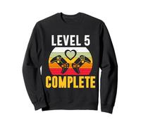 Vintage Retro Level 5 Complete Funny 5th Wedding Anniversary Sweatshirt