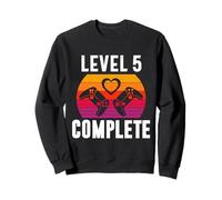 Vintage Retro Level 5 Complete Funny 5th Wedding Anniversary Sweatshirt