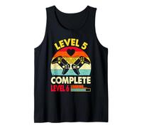 Vintage Retro Level 5 Complete Funny 5th Wedding Anniversary Tank Top