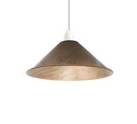 Vintage Retro Light Shade, Metal Cone Lampshade, Easy Fit Industrial 22cm Lamp Shade, 4cm E27 Pendant Hole for Kitchen, Living Room, Hallway (Brushed Copper)