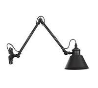 Vintage Retro Long Arm Spotlight,Swing Spot Light,Industrial Black Metal Flush Mount Wall Sconce Light Antique Iron Wrought Hanging Lighting Fixture E27 LED Iuminaire For Living Room Bedroom,10*10CM