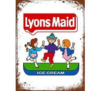 Vintage Retro Lyons Maid Kids Childrens Ice Cream Lolly Advertising inspired Kitchen Bar Novelty Gift Aluminium Metal Wall Sign Plaque