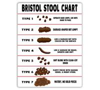 Vintage Retro Man Cave Bar Pub Shed Novelty Gift Aluminium Metal Tin Wall Décor Sign - Bristol Stool Chart Poo Poop Shit Toilet Bathroom