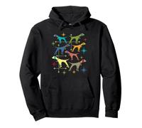 Vintage Retro Mid-Century Modern Style Pointer Dogs Pullover Hoodie