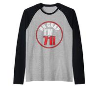 Vintage Retro Oh Crap, I'm 71! Funny Humor Birthday Raglan Baseball Tee