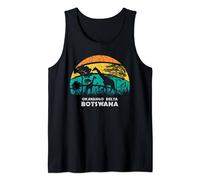 Vintage Retro Okavango Delta, Botswana Africa Safari Girrafe Tank Top