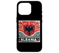 Vintage Retro Patriotic Albanian Banner Flag Albania Fan Case for iPhone 16 Pro
