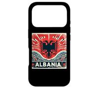 Vintage Retro Patriotic Albanian Banner Flag Albania Fan Case for iPhone 17 Pro