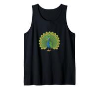 Vintage Retro Peacock Design Beautiful Colorful Bird Art Tank Top