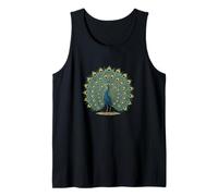 Vintage Retro Peacock Design Beautiful Colorful Bird Art Tank Top