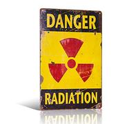 Vintage Retro Reproduction Danger Radiation Do Not Enter Warning Metal Sign