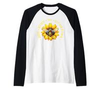 Vintage Retro Save The Bees Honeybee Bee Kind to Everyone Raglan Baseball Tee