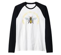Vintage Retro Save The Bees Honeybee Bee Kind to Everyone Raglan Baseball Tee