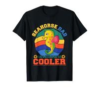 Vintage Retro Seahorse Dad Like A Regular Dad But Cooler T-Shirt