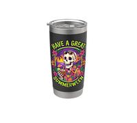 Vintage Retro Skeleton Have A Great Summerween Stainless Steel Insulated Tumbler