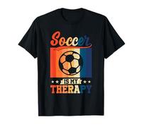 Vintage Retro Soccer Is My Therapy Funny Player Team T-Shirt
