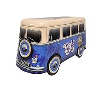 Vintage Retro Style Bus Shaped Tin with Shortbread Biscuits Baked in Scotland 320g (Blue and Red Bus Tins) (One Size, Blue Tin(Single))