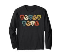 Vintage Retro Style Playing Music Guitar Forever Rock N Roll Long Sleeve T-Shirt
