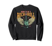 Vintage Retro Style Playing Music Guitar Forever Rock N Roll Sweatshirt