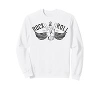 Vintage Retro Style Playing Music Guitar Forever Rock N Roll Sweatshirt