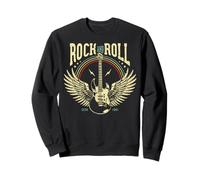 Vintage Retro Style Playing Music Guitar Forever Rock N Roll Sweatshirt