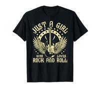 Vintage Retro Style Playing Music Guitar Forever Rock N Roll T-Shirt
