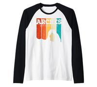 Vintage Retro Style Skyline Arches Utah Arches National Park Raglan Baseball Tee