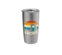 Vintage Retro Style Skyline Arches Utah Arches National Park Stainless Steel Insulated Tumbler