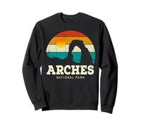 Vintage Retro Style Skyline Arches Utah Arches National Park Sweatshirt