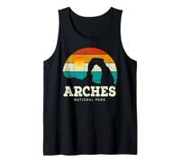 Vintage Retro Style Skyline Arches Utah Arches National Park Tank Top