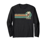 Vintage Retro Summer Vacation Florida Anna Maria Island Long Sleeve T-Shirt