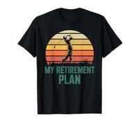 Vintage Retro Sunset My Retirement Plan Golf T-Shirt