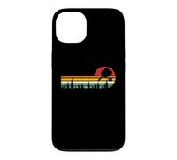 vintage retro sunset pickleball paddle silhouette design Case for iPhone 13