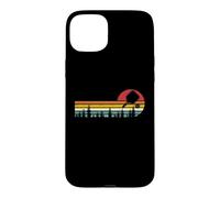 vintage retro sunset pickleball paddle silhouette design Case for iPhone 15 Plus