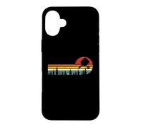 vintage retro sunset pickleball paddle silhouette design Case for iPhone 16 Plus