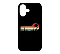 vintage retro sunset pickleball paddle silhouette design Case for iPhone 17