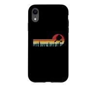 vintage retro sunset pickleball paddle silhouette design Case for iPhone XR