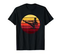 Vintage Retro Taekwondo Karate Fighter Sunset Martial Arts T-Shirt