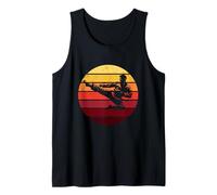 Vintage Retro Taekwondo Karate Fighter Sunset Martial Arts Tank Top