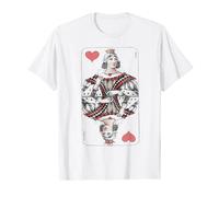 Vintage Retro Tarot Queen Of Hearts Poker Playing Cards T-Shirt